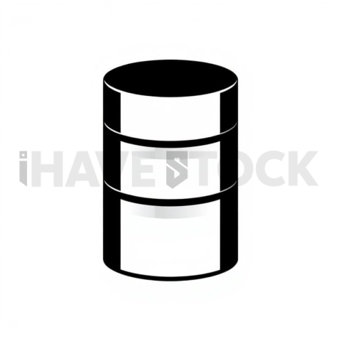 Database Cylinder Solid Silhouette Icon