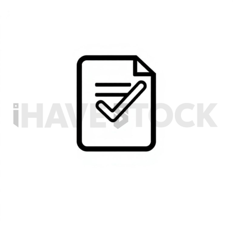Document Approval Bold Minimal Icon