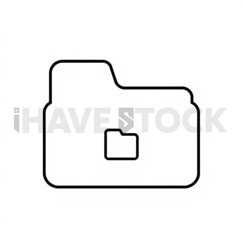 Folder Organization Bold Minimal Icon