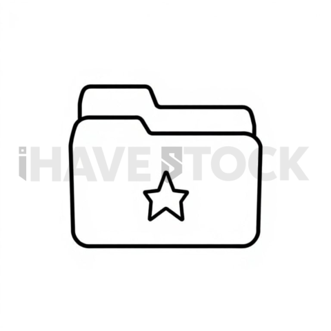 Folder Organization Monoline Icon