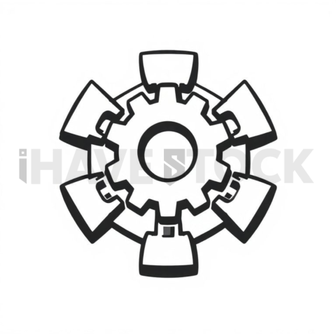 Gear Automation Flat Vector Symbol
