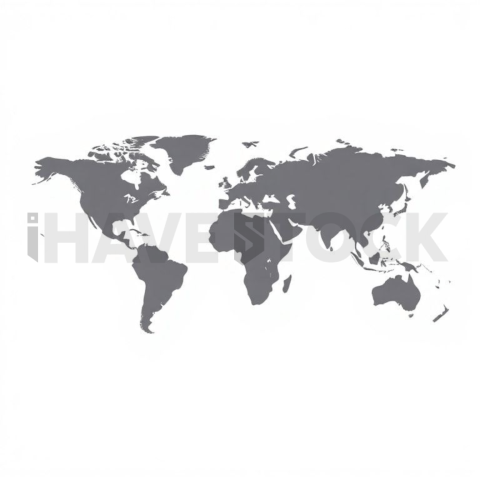 Global Network Map Bold Minimal Icon