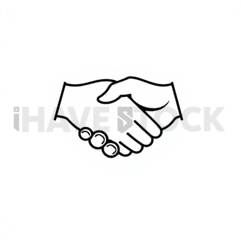 Handshake Partnership Monoline Icon