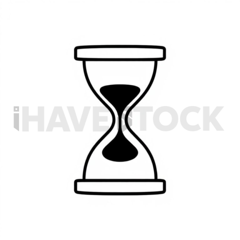Hourglass Waiting Minimal Contour Glyph