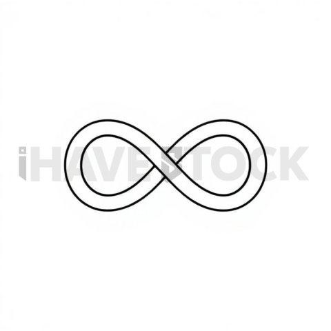 Infinite Loop Process Minimal Contour Glyph