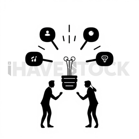 Innovation Spark Solid Silhouette Icon