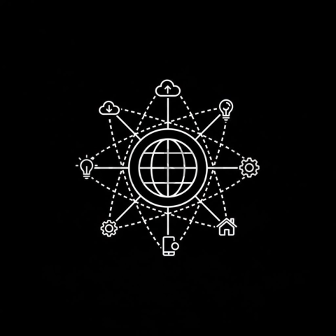 Iot Network — White On Black(3)