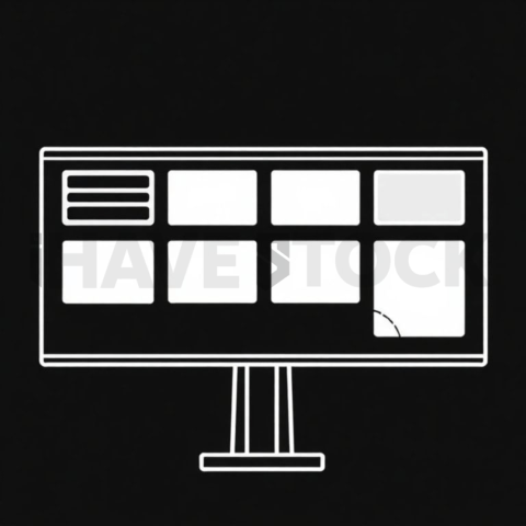 Kanban Board — White On Black