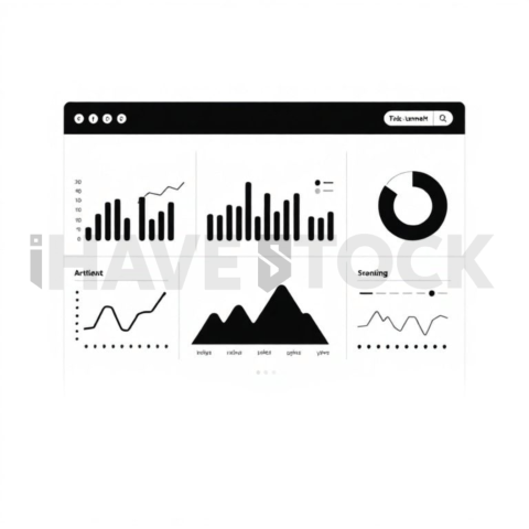 Kpi Dashboard — Black On White