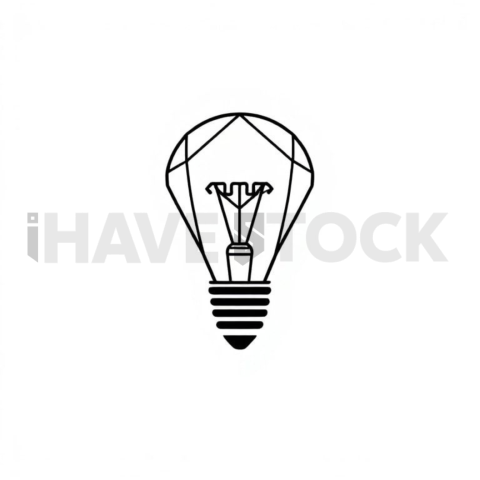 Lightbulb Idea Geometric Svg Mark