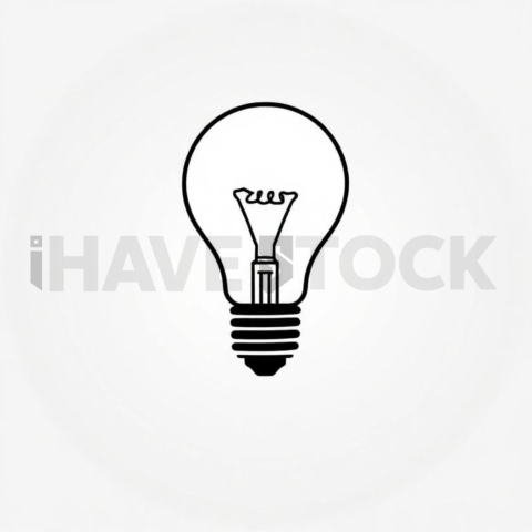 Lightbulb Idea Solid Silhouette Icon