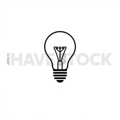 Lightbulb Idea Thin Stroke Symbol
