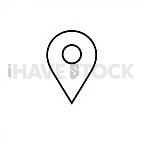 Location Pin Balanced Modern Icon