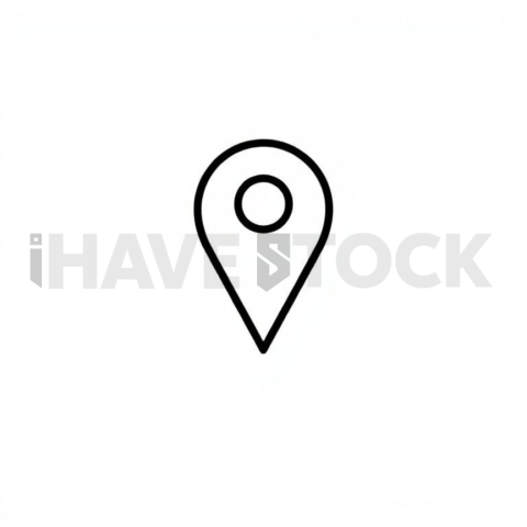 Location Pin Clean Outline Icon