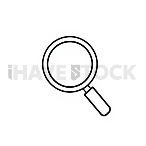 Magnifying Glass Search Clean Outline Icon