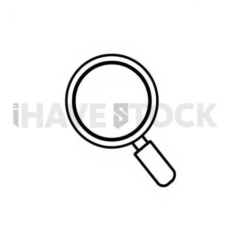 Magnifying Glass Search Monoline Icon