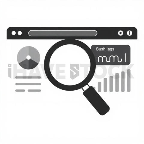 Magnifying Glass Search Flat Vector Symbol