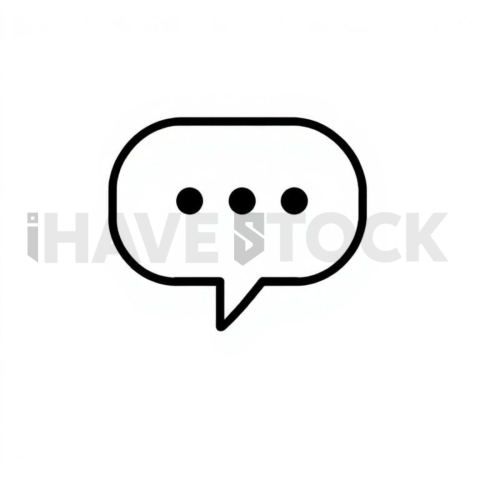 Message Bubble Minimal Contour Glyph