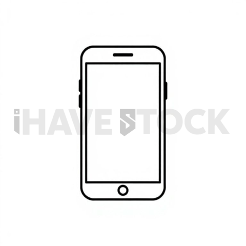 Mobile Phone Ui Monoline Icon