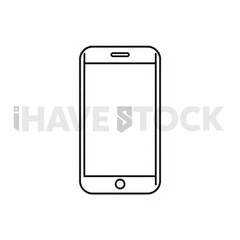 Mobile Phone Ui Thin Stroke Symbol