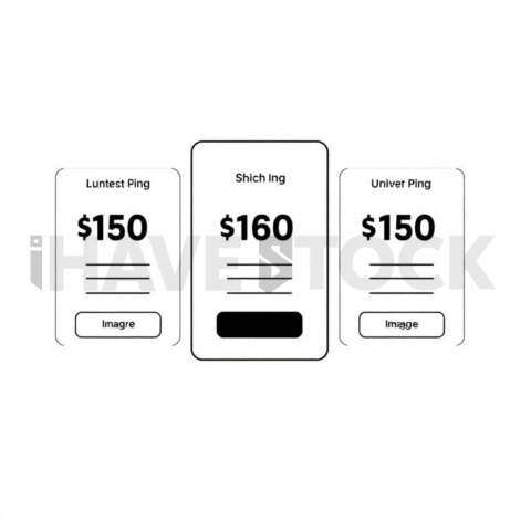 Pricing Plan Tiers Clean Outline Icon