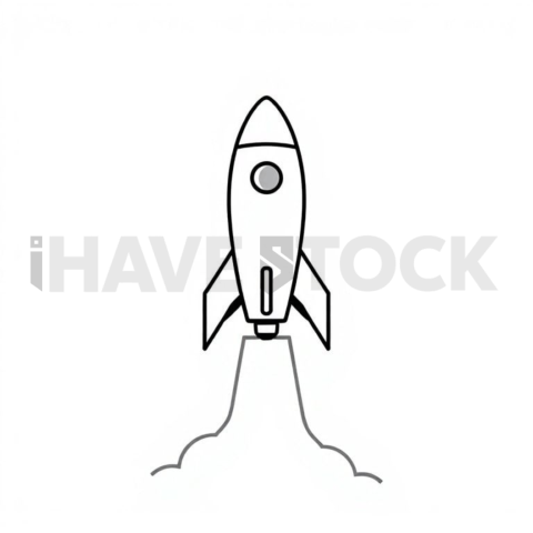 Rocket Launch Balanced Modern Icon
