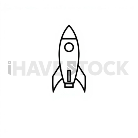 Rocket Launch Geometric Svg Mark