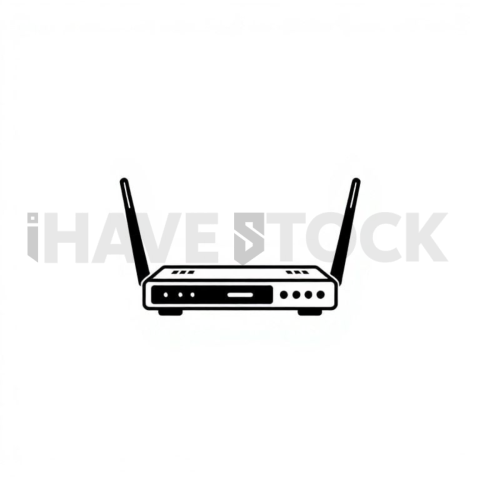 Router Firewall — Black On White