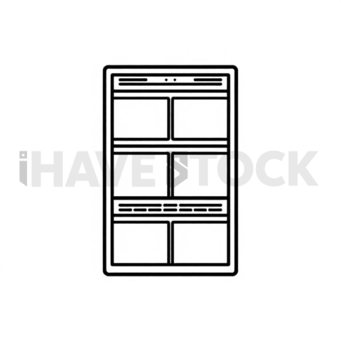 Server Rack — Black On White