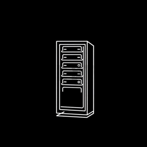 Server Rack — White On Black