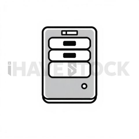 Server Unit Flat Vector Symbol