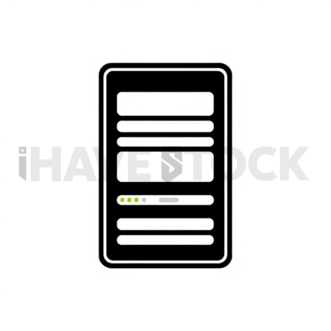 Server Unit Solid Silhouette Icon