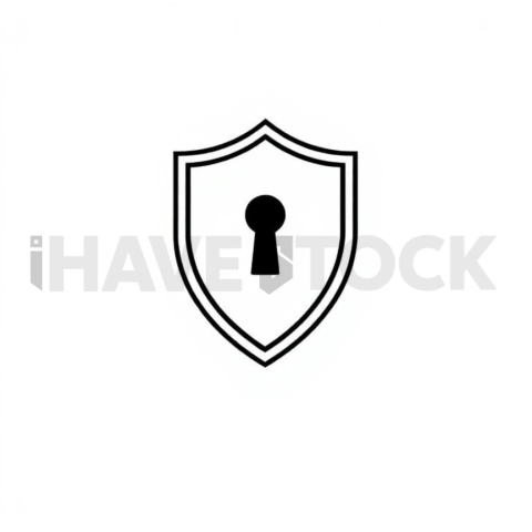 Shield Security Monoline Icon