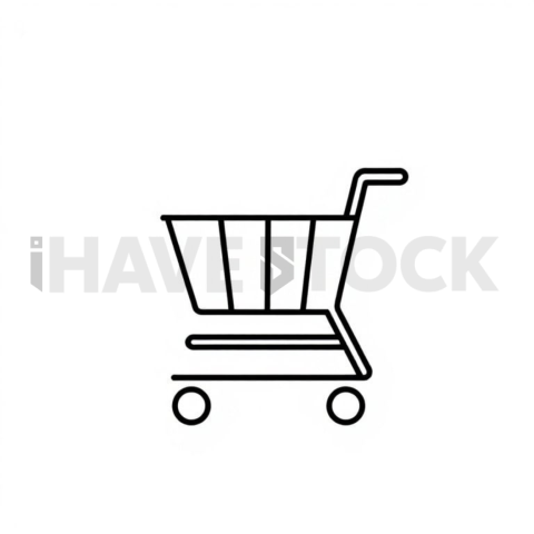 Shopping Checkout — Black On White