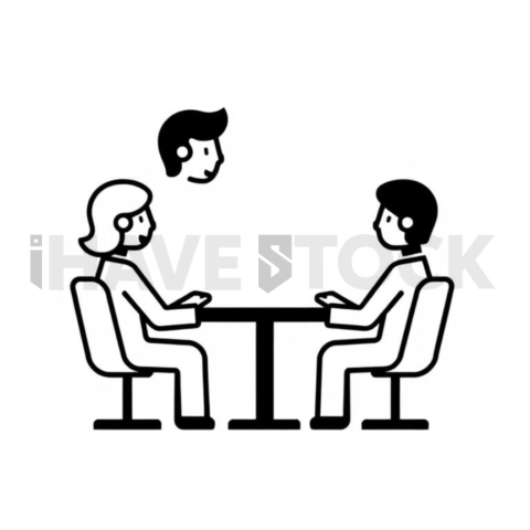 Team Collaboration Bold Minimal Icon