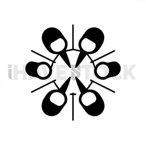 Team Collaboration Geometric Svg Mark