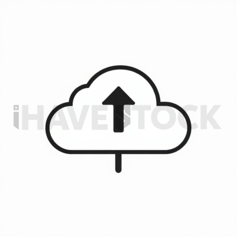 Upload Cloud Bold Minimal Icon