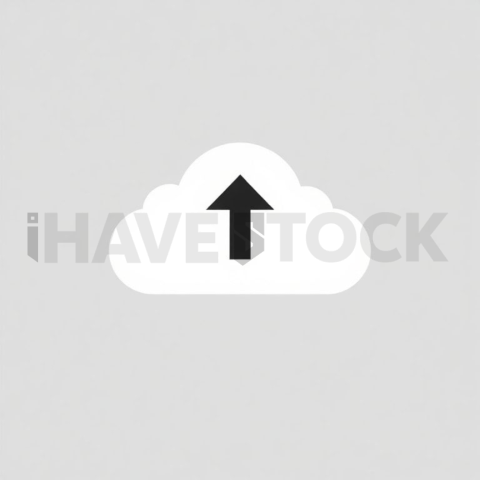 Upload Cloud Flat Vector Symbol