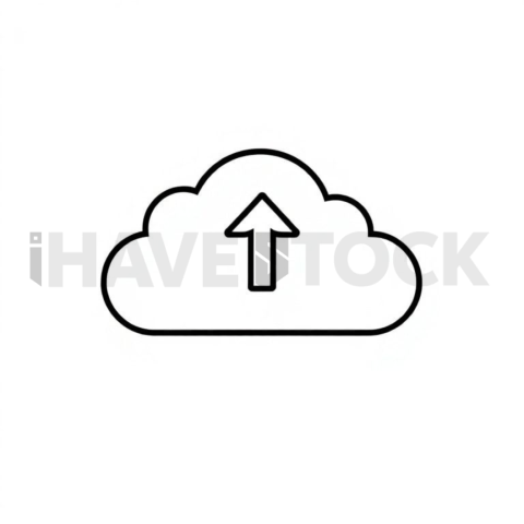 Upload Cloud Monoline Icon