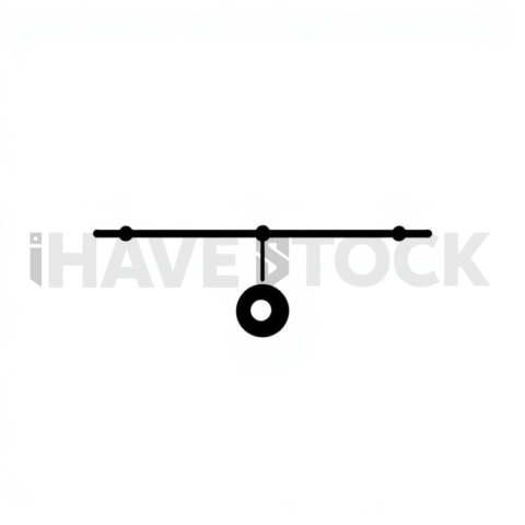 Business & marketing vector icon — sales pipeline, premium minimal svg, 0 5px stroke, perfect geometric symmetry #0090