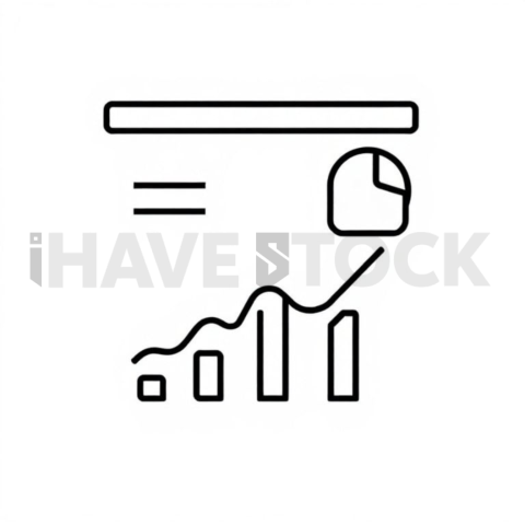 Business & marketing vector icon — sales forecast, duotone flat, uniform stroke balance, balanced visual weight #0121