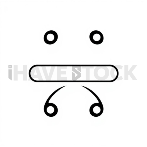 Business & marketing vector icon — search keyword, duotone flat, 0 75px stroke, perfect geometric symmetry #0164(2)