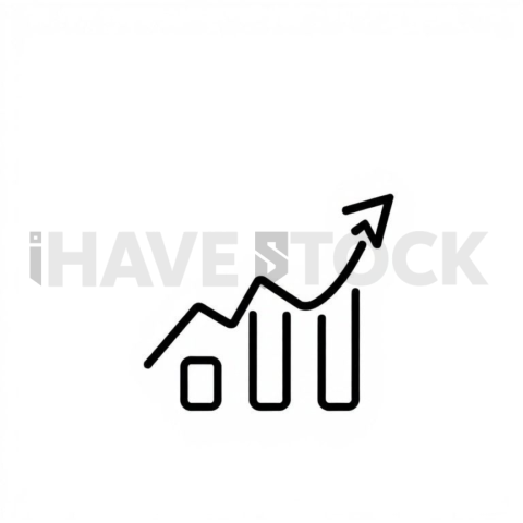 Business & marketing vector icon — sales forecast, solid filled shape, 0 75px stroke, sharp corner system #0010