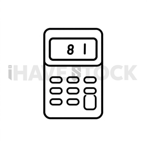 Business & marketing vector icon — roi calculator, bold glyph, 0 75px stroke, pixel crisp edges #0178