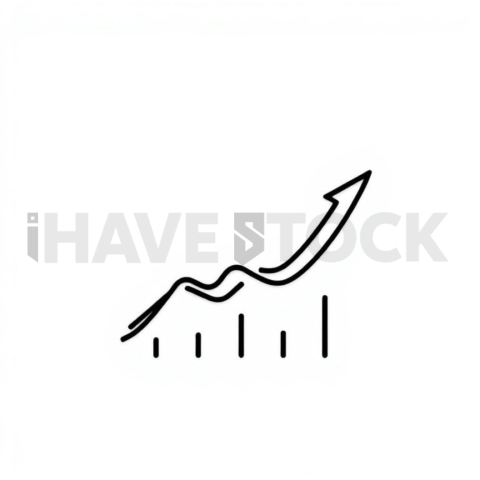 Business & marketing vector icon — sales forecast, ultra thin line, uniform stroke balance, balanced visual weight #0057