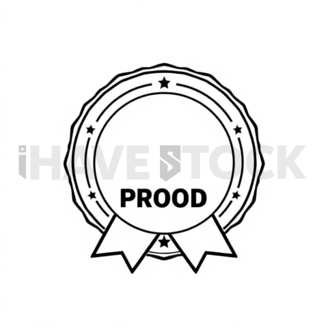 Business & marketing vector icon — social proof badge, thin stroke outline, 1px stroke, pixel crisp edges #0107