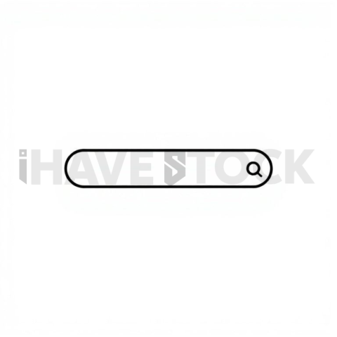 Business & marketing vector icon — search keyword, premium minimal svg, 1px stroke, rounded corner system #0163