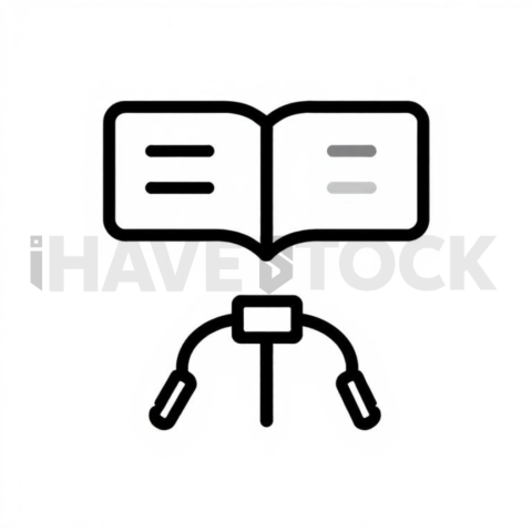 Business & marketing vector icon — storytelling, bold glyph, 1px stroke, balanced visual weight #0147
