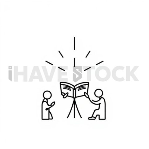 Business & marketing vector icon — storytelling, ultra thin line, uniform stroke balance, sharp corner system #0013