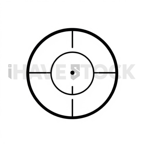 Business & marketing vector icon — target bullseye, premium minimal svg, 0 75px stroke, pixel crisp edges #0171